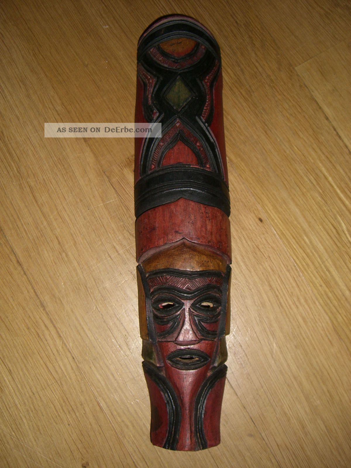 Afrikanische Skulptur Wandmaske Maske Aus Holz Geschnitzt Höhe Ca.  25,  5cm Entstehungszeit nach 1945 Bild