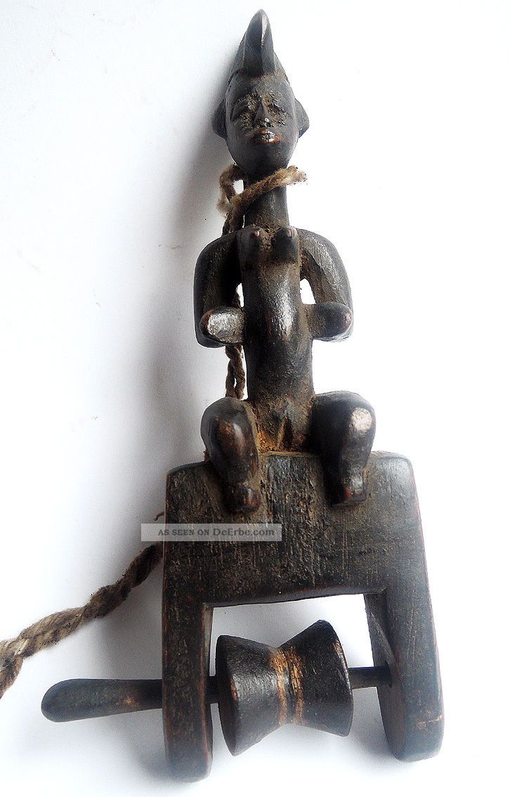 Poulie A Tisser Senoufo - Côte D ' Ivoire,  Webrollenhalter Senufo Entstehungszeit nach 1945 Bild