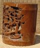 Größer Bambus Pinselbecher Mit Tiefschnittdekor,  China,  Ca.  17jh. Asiatika: China Bild 1
