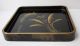 Schwarzlack - Tablett Mit Goldlack - Dekor,  Urushi Marke Japan,  Showa - Zeit 1926 - 1989 Entstehungszeit nach 1945 Bild 1