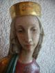 Madonna Mit Kind Und Engel Holzfigur Handgeschnitzt 64 Cm. Skulpturen & Kruzifixe Bild 3