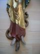 Madonna Mit Kind Und Engel Holzfigur Handgeschnitzt 64 Cm. Skulpturen & Kruzifixe Bild 5