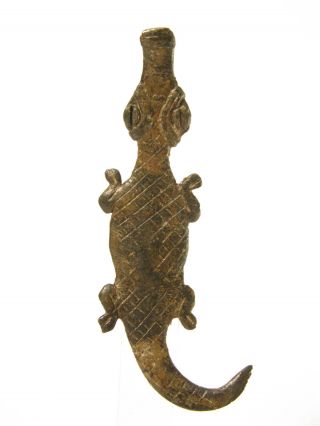 Schönes Amulett Krokodil Guin Gan Schmuckanhänger Brass Pendant Crocodile Bild