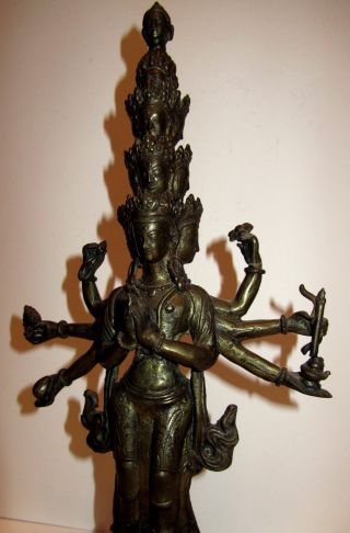 Buddha Ganesha Avalokiteshvara Figur Statue Bronze Nepal Indien Bild