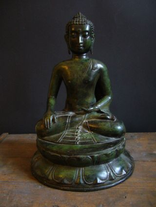 Alter Buddha - Bronze - China/ Tibet Bild