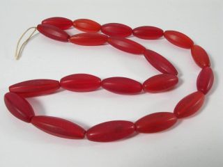 Alte Aparte Böhmische Glasperlen Rot Red Old Bohemian Trade Beads Afrozip Bild