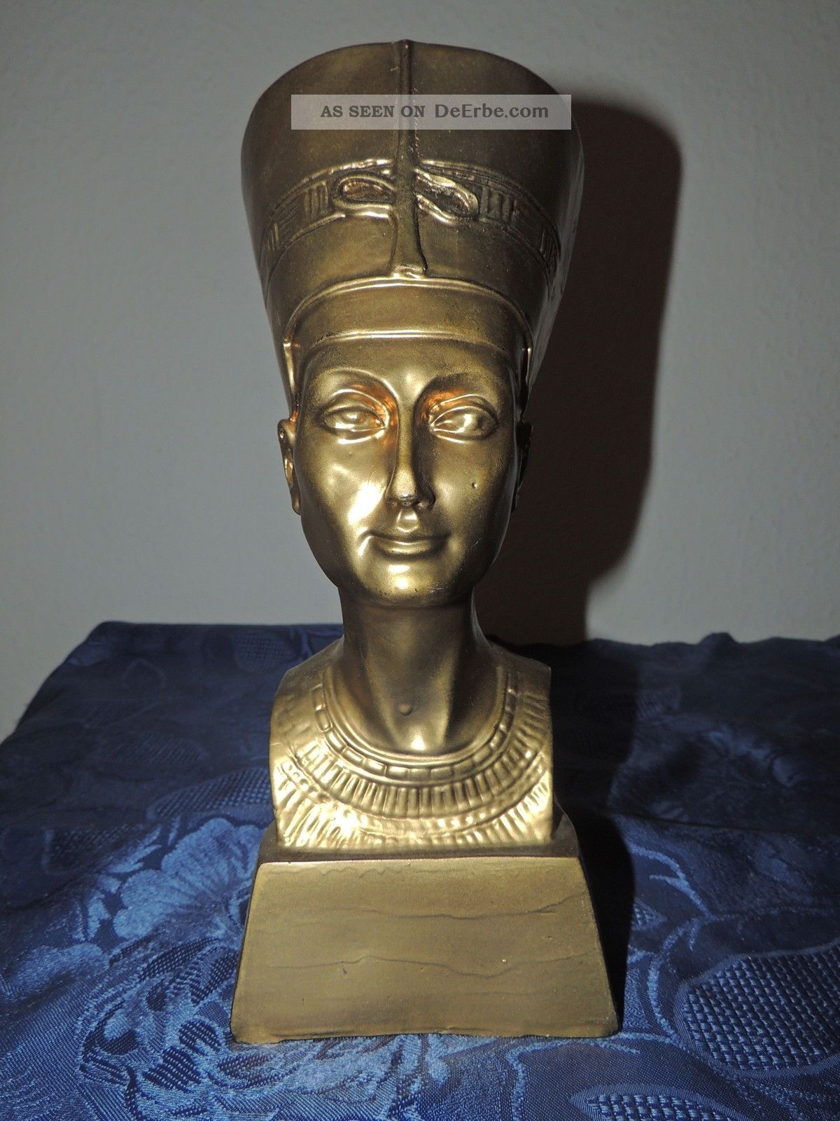 Pharao Büste Nofretete Ägypten Ramses Kunststoff O.  ä.  Deko Dekoration 30cm Entstehungszeit nach 1945 Bild