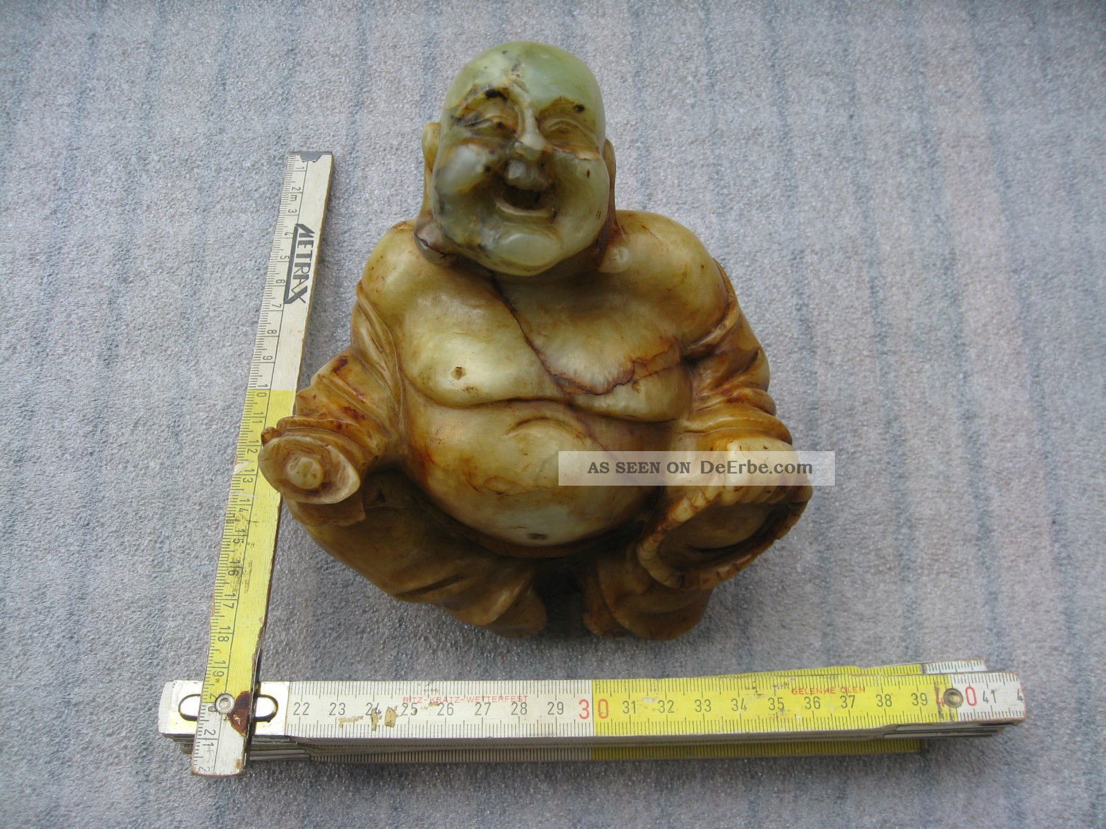 Lachender Buddha Aus Jade - Glück,  Wohlstand Internationale Antiq. & Kunst Bild