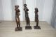 4 Holzfiguren Aus Mombasa Bzw.  Tansania Entstehungszeit nach 1945 Bild 1