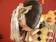 Old Gofun Handmade Rare Japanese Iki Ningyo Doll Silk 70cm 27,  5 Inch Oiran Asiatika: Japan Bild 11