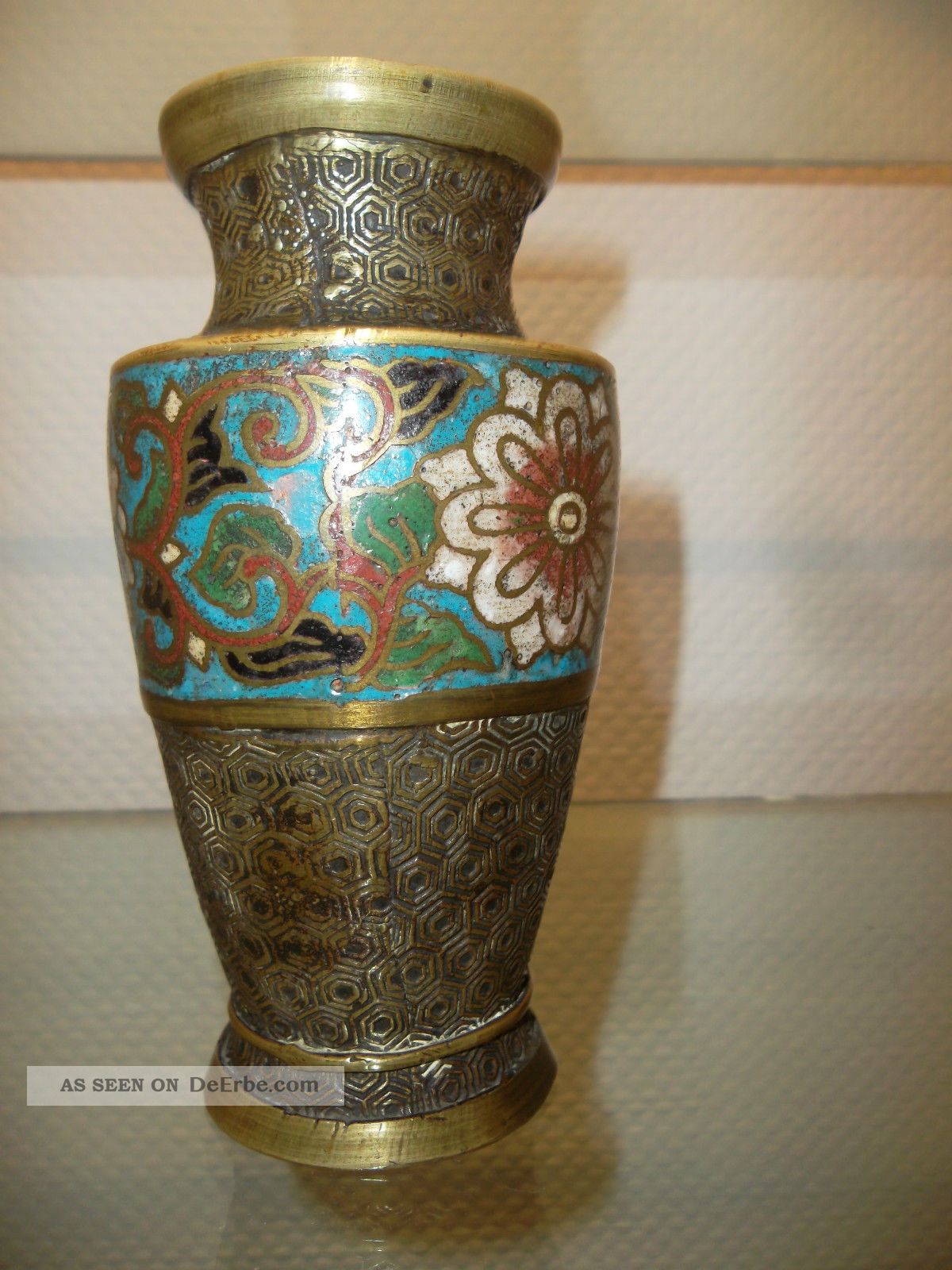 Antike Bronze/cloisonnee Vase China,  Um 1800,  Gut Erhalten,  Feinste Arbeit Asiatika: China Bild