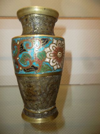 Antike Bronze/cloisonnee Vase China,  Um 1800,  Gut Erhalten,  Feinste Arbeit Bild