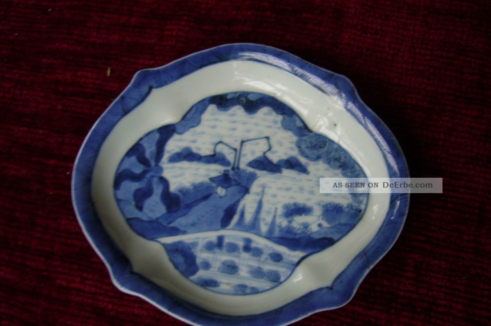 Kleiner Teller Porzellan Chinesische Handarbeit Blau Weiß Asiatika: China Bild