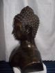 Buddha BÜste Skulptur Bronze,  Neuwertig,  RaritÄt Entstehungszeit nach 1945 Bild 3