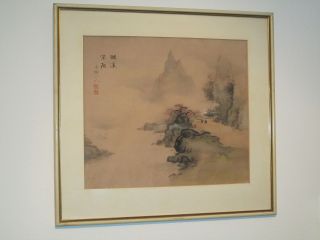 Chinesische Seidenmalerei Seidenbild Seidengemälde - Gemälde Seide Im Rahmen I Bild