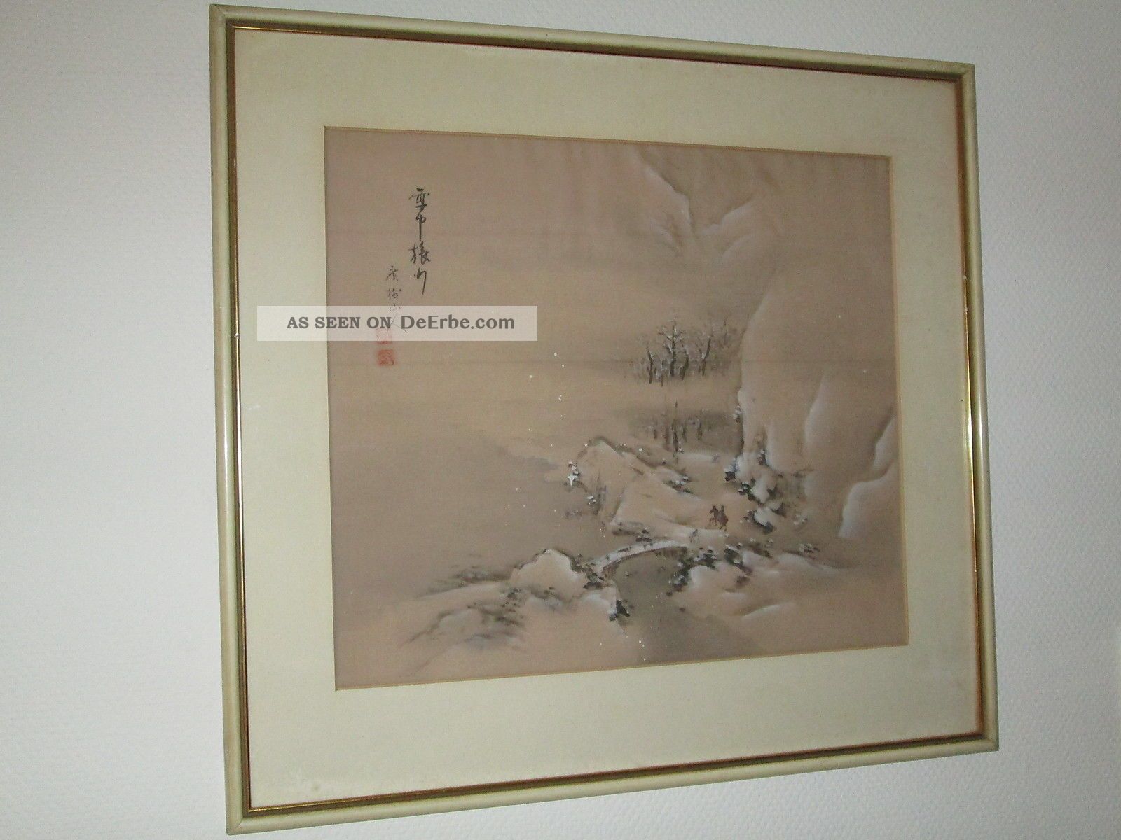 Chinesische Seidenmalerei Seidenbild Seidengemälde Gemälde Seide Im Rahmen Ii Entstehungszeit nach 1945 Bild