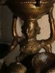 1antike Bronze/messing - Öllampe - Öllicht - Elefanten - Leuchter Ca.  18 - 19jh. Antike Originale vor 1945 Bild 3