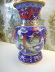 Große Cloisonne Vase - Drache - Hahn - Chinesische Vase Entstehungszeit nach 1945 Bild 1