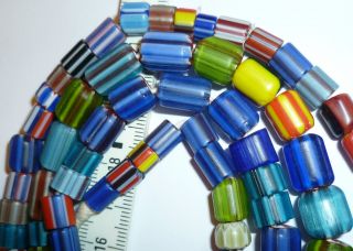 Sams - Beads® 81 Cm Strang Älter Venetian Chevron Trade Beads Glasperlen Ghana Bild