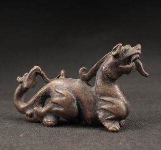 Erstaunlich Schöne Drache Skulpturen,  Bronze,  China Selten Bild