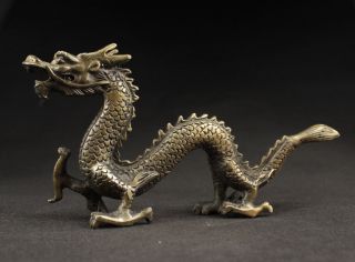 Sammeln Alte Drache Skulpturen,  Kupfer,  China Selten Bild