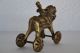 Antikes Messing Pferd Spielzeug Handarbeit Auf Räder 1,  1 Kg Sehr Selten Asiatika: Indien & Himalaya Bild 2