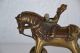 Antikes Messing Pferd Spielzeug Handarbeit Auf Räder 1,  1 Kg Sehr Selten Asiatika: Indien & Himalaya Bild 6