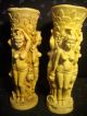 2 X Ausergewönliche Figürliche Vase Aus Stein.  Asiatika - 3,  3 Frauen Entstehungszeit nach 1945 Bild 1