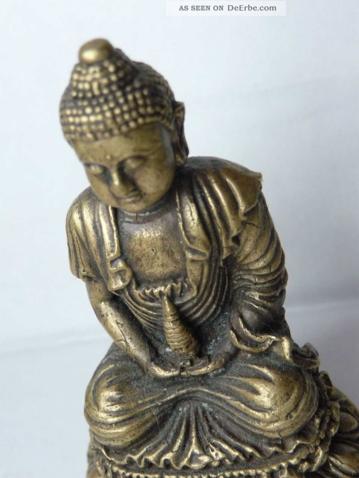 Sehr SchÖne Kleine Buddha Figur Figur Aus Messing Entstehungszeit nach 1945 Bild