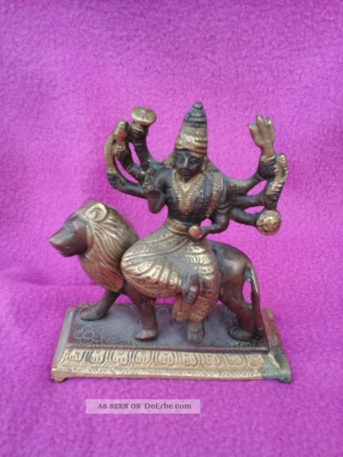 Skulptur - Göttin Durga - Aus Indien - Bronze - Selten Entstehungszeit nach 1945 Bild