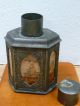 Antik Dose Öldose Teedose Asiatika Zinn Hinterglasmalerei Gefäß Signiert Bilder Asiatika: Japan Bild 4
