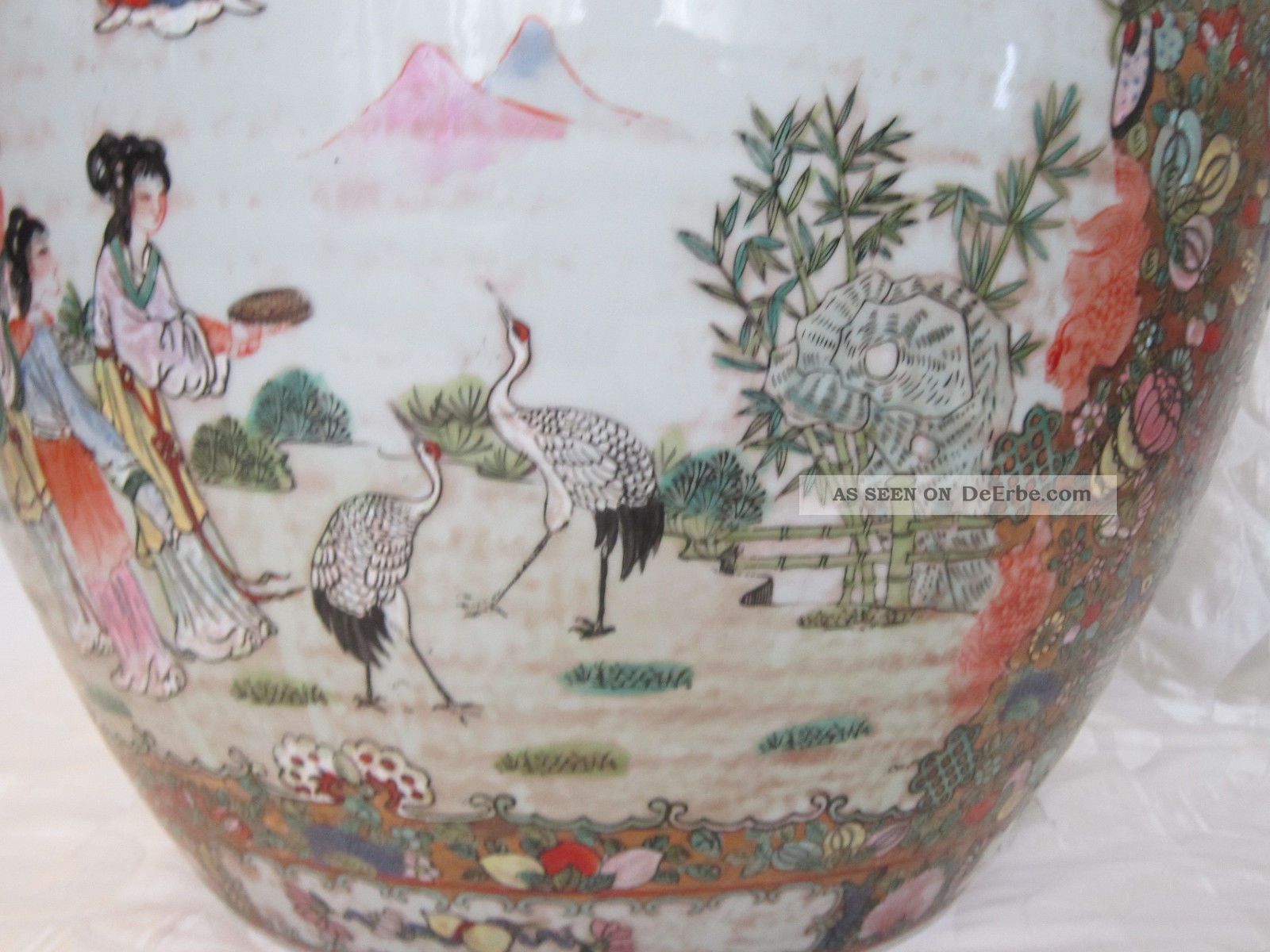 Großer Sehr Schöner Chinesischer Fishbowl,  Blumentopf Entstehungszeit nach 1945 Bild