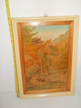 Altes Bild,  Korea Um 1970,  Ein Aus Einer Sammlung,  Holz Bild