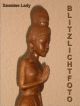 Zierliche Sawatee Skulptur - Thailand - 50cm - Holz - Handgeschnitzt - 1960er 1950-1999 Bild 5