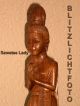 Zierliche Sawatee Skulptur - Thailand - 50cm - Holz - Handgeschnitzt - 1960er 1950-1999 Bild 8