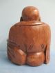 Happy Buddha Figur Holz Kunst Skulptur Deko MÖbel Feng Shui Lifestyle Monk 41982 Entstehungszeit nach 1945 Bild 1