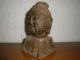 Basalt Granit Stein Buddha Kopf Mit Sockel 15 Cm Entstehungszeit nach 1945 Bild 3