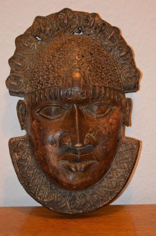 Bronze Königsmaske Der Benin,  Nigeria,  Afrika Bild