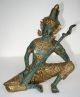 Selten Gr.  Alte Bronze/messing Figur: Tempel - Musiker A.  Nachlaß Asiatika: Indien & Himalaya Bild 1