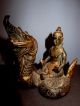 Buddha Brahma Ganesha Drachen Schlange Skulptur Figur Statue Bronze Gold Nepal Entstehungszeit nach 1945 Bild 1