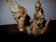 Buddha Brahma Ganesha Drachen Schlange Skulptur Figur Statue Bronze Gold Nepal Entstehungszeit nach 1945 Bild 2