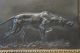 Jagdhund Bronze Relief Bild - Im Goldrahmen - Antik Um 1920 Weimaraner N 1 Jagd & Fischen Bild 3