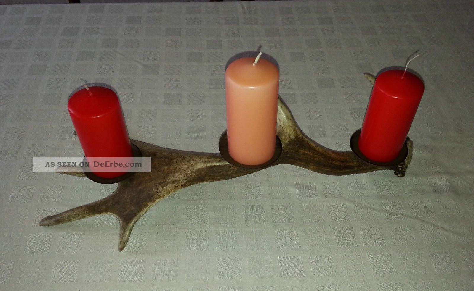 Kerzenleuchter Damschaufel Geweih Damhirsch Hirsch Weihnachtsgeschenk Jäger Jagd & Fischen Bild