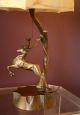 Repräsentative Bronze Tischlampe,  Hirsch Figürlich,  Art Deco Um 1930 Antike Originale vor 1945 Bild 1