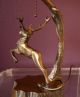 Repräsentative Bronze Tischlampe,  Hirsch Figürlich,  Art Deco Um 1930 Antike Originale vor 1945 Bild 4