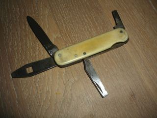 Altes Taschenmesser Von Ca.  1940 Werkzeugmesser,  Vierkant,  Vintage,  Militaria Bild