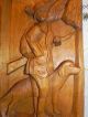 Altes Holzfigur – Holzbild „jäger Mit Hund“ Holzschnitzerei Top 50,  5 X 25cm Jagd & Fischen Bild 3
