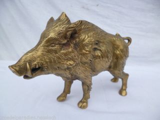 Aus Villenauflösung - - Messing Wildschwein - - 3kg Schwer - - - Tolles Stück - - Sammler Bild