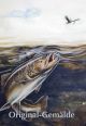 Ein Bild Von Einem Fisch: - Gemälde,  Aquarell/acryl.  Sehr Feine Arbeit Jagd & Fischen Bild 1
