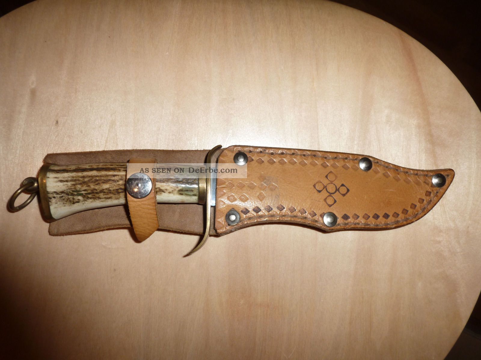 Altes Jagdmesser,  Fahrtenmesser,  Hirschfänger,  Hirschhorn; Sägerücken,  Blutrinne Jagd & Fischen Bild